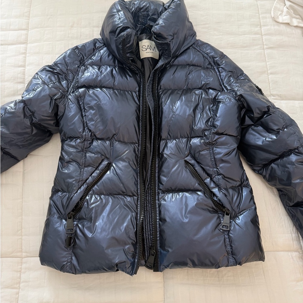 SAM. Shiny Black Puffer Jacket